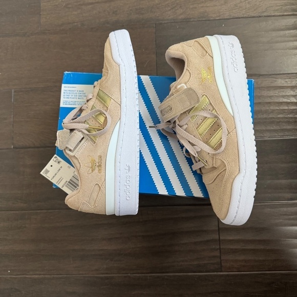 Adidas Forum Low Women's Sneakers Size 8 Beige Tone / Cloud White / Matte - Picture 6 of 7